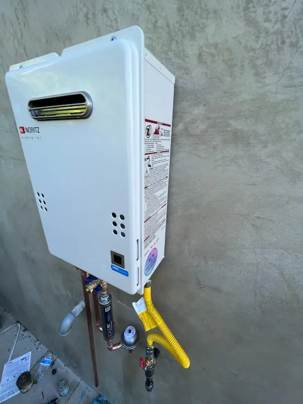 Tankless water heater installation for Buckingham Village homes